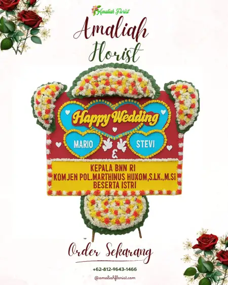 Papan Bunga Pernikahan Bawolato